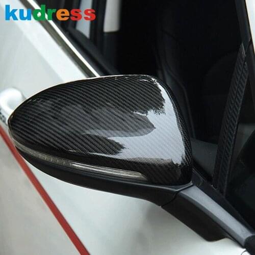 For Kia Cerato Forte K3 2019 2020 2021 Carbon Fiber Door Rearview Mirror Cover Trim Side Wing Frame Car Styling Accessories 2pcs