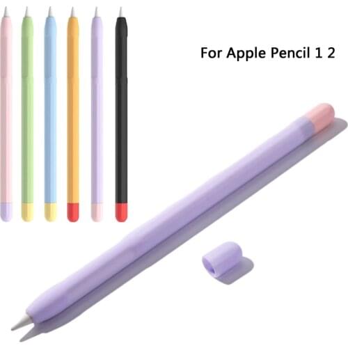 Stylus Cover Silicone Pen Case For Apple Pencil 1 2 Color Matching Stylus Protective Case Non-slip Anti-fall iPad Pen 2 1 Cover