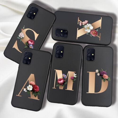 Alphabet Letter Case For Samsung Galaxy M31S M30S M31 M21 M10 M11 Case Cover Silicone TPU Bumper For Samsung M 31 31S Coque