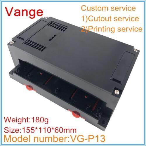 1pcs/lot black cases injection shell 155*110*60mm ABS plastic chassis project housing for switch module product
