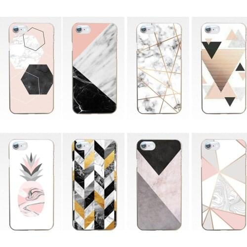For Sony Xperia Z Z1 Z2 Z3 Z3+ Z4 Compact Z5 Plus M2 M4 XA XA1 XZ Premium TPU Cases Covers Geometric Marble