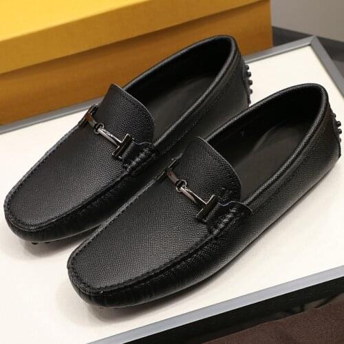 Guangzhou Mens Driving Shoes Peas Men Matte Leather Shoes Business Casual a Pedal Mens Shoes