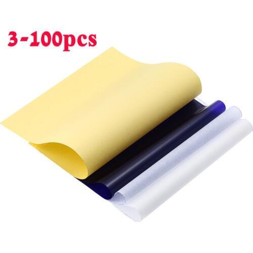 1-100 pcsTattoo Transfer Paper A4 Size Tattoo Paper Thermal Stencil Carbon Copier Paper Spirit Stencil Carbon For Tattoo Supply
