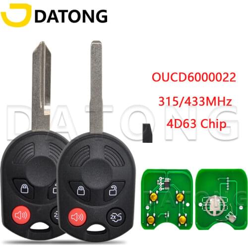Datong World Car Remote Key For Ford Focus With HU101 Blade 315 Mhz 4D 63 Chip Auto Smart Remote Control Key