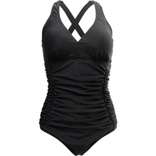 Sexy Womens Large Size Swimsuit New 2021 Summer Female One-Piece Closed Push Up Plus Size Bathing Suit Beach With Padded XXXL