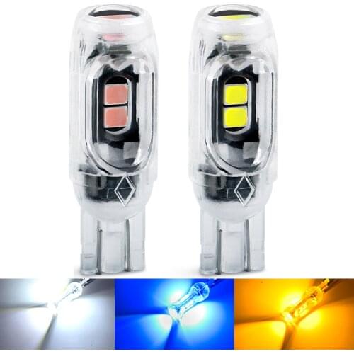 2x Led T10 W5W LED Canbus Bulb 168 194 2835 SMD Wedge Parking Light License Plate Light Clearance Lights Reading Lamps White 12V