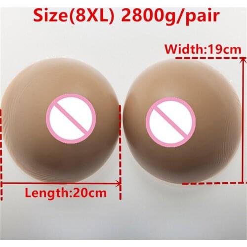 2800g/pair Brown Cosplay Tits Drag Queen Silicone Breast Forms Silicone Fak Boobs Enhancer Classic Round