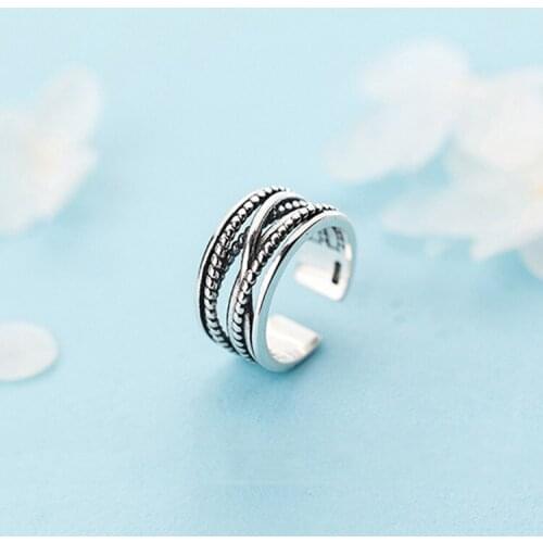 Personality Exaggerated Gothic Chains Rings For Women Charm Engagement Jewelry Girls Open Finger Knuckle Rings