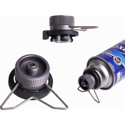 Gas Cartridge Head Conversion Adapter Nozzle Bottle Type Input Screw Type Lindal Valve Output Camping Cookware Stove