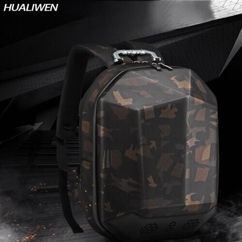2020 new ins tide brand backpack male outdoor riding bag bluetooth audio multi-function backpack travel bag