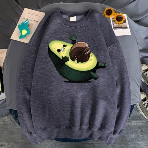 Cute Avocado Fashion Hoodies Mens New Print Casual Sweatshirt Hooded Fleece Loose Pullover Streetwear Warm Long Sleeve Hoody