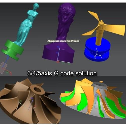 High quality New 3D model G code 3/4/5axis for CNC 3D Carved Figure Sculpture need bmp dib rle jpg stl stp step file