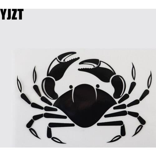 YJZT14.5CM×9.9CM Car Stickers Vinyl Bumper Decal Deep Sea Ferocity Crab Marine Animal 13D-0832