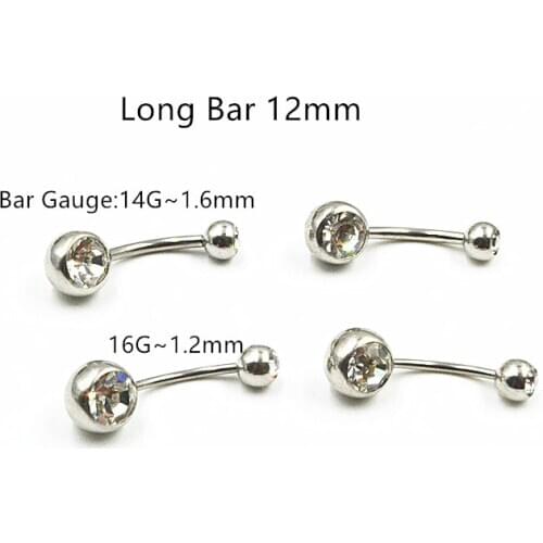 Free shippment 50PCS Body Jewelry-Double Crystal gems Navel Belly Button Surgical Steel Navel Piercing Long Bar Banana Barbell