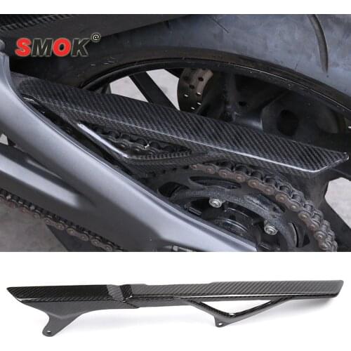 SMOK Motorcycle Carbon Fiber Modified chain cover box Rear Chain Mud Guard Cover Protector For Yamaha MT-09 FZ-09 2013-2016