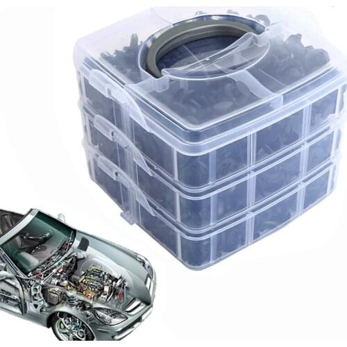 620pcs/box Car Fastener Clips Mixed Car Fasteners Door Trim Panel Auto Bumper Rivet Retainer Push Engine Cover Fender