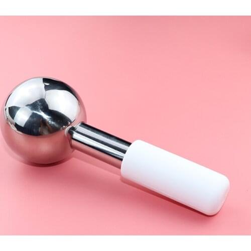 Ice Globes Stainless Steel Facial Roller Cold Face Massager Reduce Dark Circles Wrinkles Massage Face Neck Beauty Care Tool 2PCS