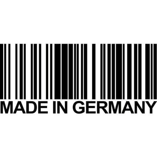 15.6cm*6.8cm MADE IN GERMANY Bar Code Fashion Vinyl Decals Car Stickers Accessories S6-3775
