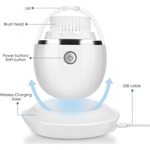 3 In 1 Rotating Facial Brush Deep Cleaning Face Care Skin Peeling Massager Cleanser Exfoliation Electric