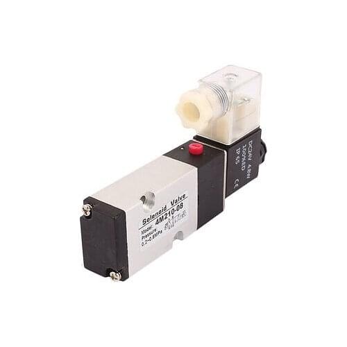 4M210-08 DC 12V 2 Position 5 Way RC1/4 Neutral Air Selector Solenoid Valve