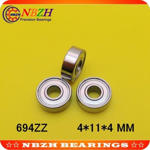 50pcs free shipping thin wall deep groove ball bearing 694ZZ 4*11*4 mm