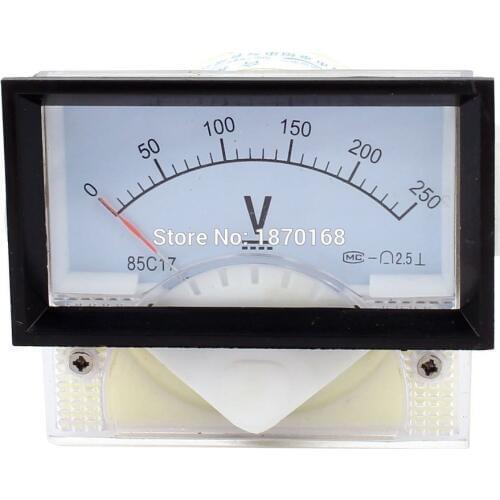 85C17 DC 0-250V Class 2.5 Analog Panel Voltmeter Gauge Voltage Meter