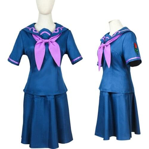 Anime jojo bizarre adventure Yamagishi Yukako Cosplay 1 Set JK Costume Sailor Suit Clothes Diamond Is Unbreakable Party Props