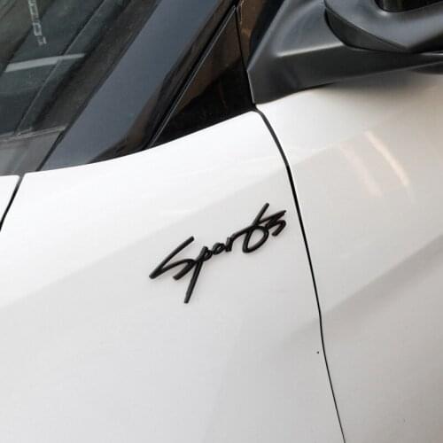 Car Sticker Emblem Badge Sports Fender Tailgate 3D Chrome Metal 2 Colors Tuning Motorcycle Auto Accessories Car Decoration