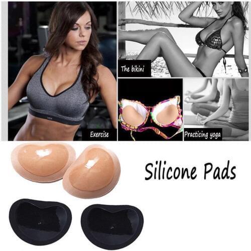 Bikini Push Up Padded Swimsuit Bikini Small Bust Thicker Breathable Sponge Bra Pad Invisible Paste Padding Dropshipping