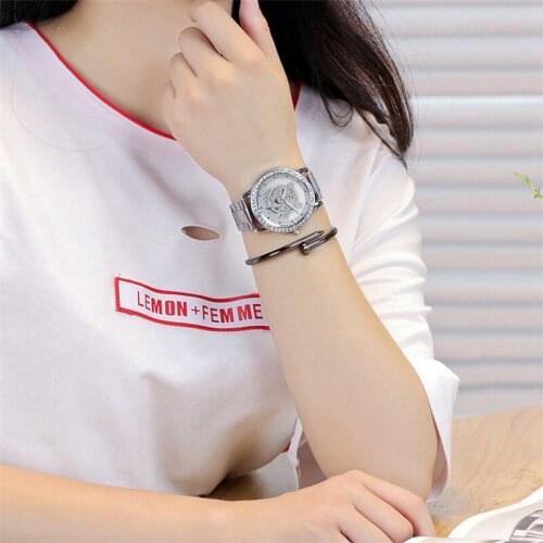 Top Relojes Para Mujer Stainless Steel Diamond Tiger Dial Watch Women Relogio Feminino Hour Wrist Watch Orologio Uomo Hot Sales