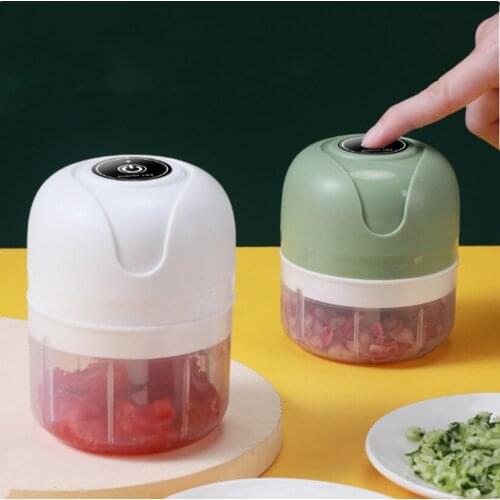100/250ml Electric Garlic Masher Garlic Press Vegetable Chili Meat Garlic Chopper Press USB Masher Machine Kitchen Gadgets