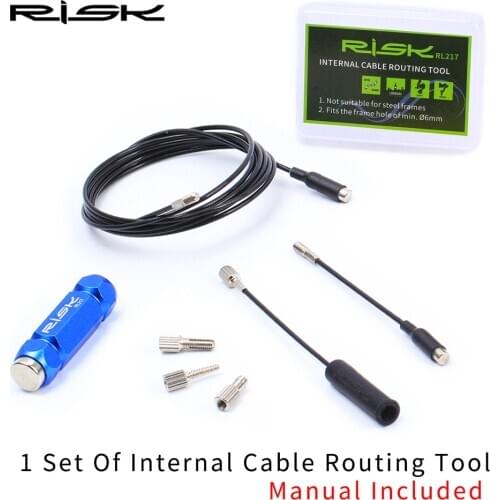 RISK RL217 Mountain Road Bike Bicyle Carbon Fiber Frame Internal Cable Routing Tool With Hydraulic Brake Hose Long Rope