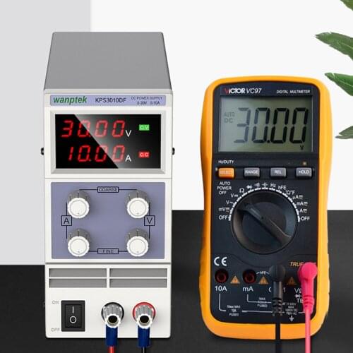KPS3010DF 0-30V/0-10A 110V-230V 0.01V/0.001A EU LED Digital Adjustable Switch DC Power Supply mA Display 4 Digits