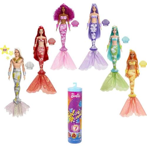 Dreamtopia Mermaid Dolls Original Barbie Blind Box Color Reveal Toys for Girls Makeup Bonecas Children Baby Toys Fashion Gift