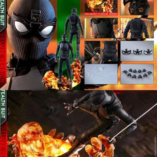 MMS541 1/6 Spider Hero Stealth Suit Version with Lava Platform 12‘’ Male Soldier Action Figure Doll Full Set Toys for Collection