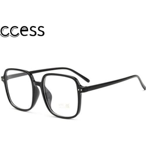 Blue Light Glasses Frame Man Reading Glasses Big Square Transparent Female Womens Eyeglasses Frame Myopia Glasses -1.0 To -6.0