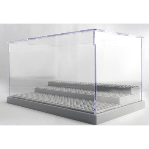 Transparent Dustproof Display Case Multi-color 2/3-Layer Base Acrylic Display Box Micro-landscape Model Toy Collection Showcase