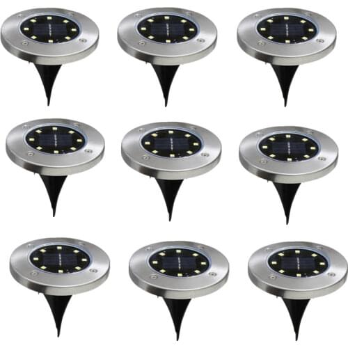 8/16 Led Solar Led Light Outdoor Led Buried Solar Garden Light Waterproof Garden Decoration Outdoor Lawn Garden Lighting Lamp