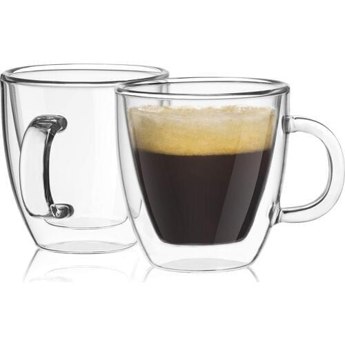 TENBROMAN Double Wall Glass Cups