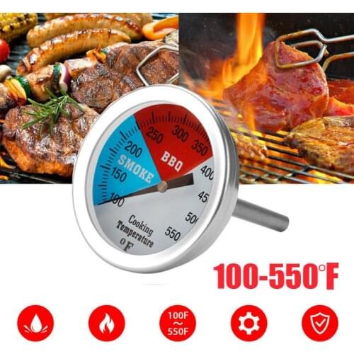 Stainless Steel BBQ Thermometer Kitchen Accessories Grill Meat Thermometer Dial Temperature Gauge Gage Household Cooking Tools
