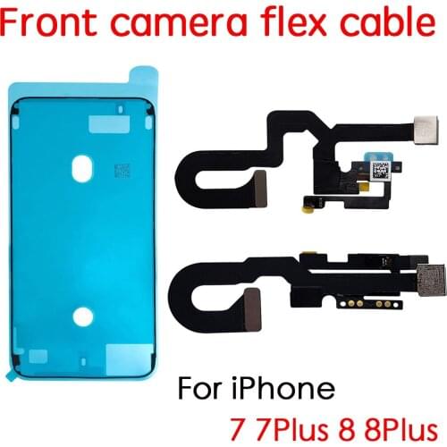 Waterproof Adhesive Glue + Front Facing Camera Module Proximity Sensor Microphone Flex Cable For iPhone 7 7P 8g 8 Plus