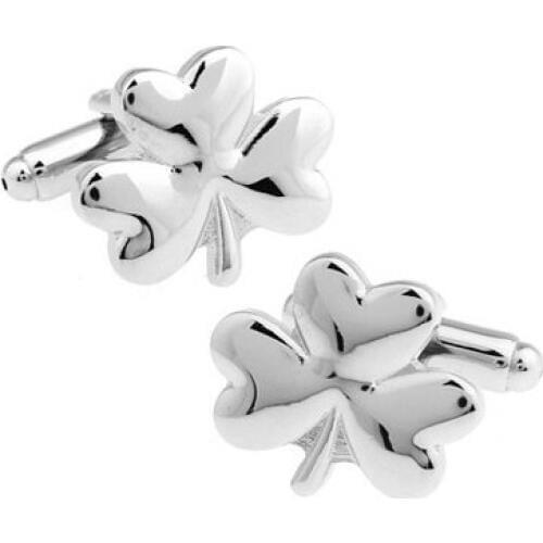 WN High quality hot cufflink silvery clover cufflinks French shirts cufflinks wholesale friends gifts