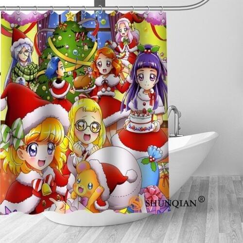 Custom Mahou Tsukai Anime Polyester Fabric Printing Shower Curtain 12 Hooks For The Bathroom 3D Waterproof Bath Curtain