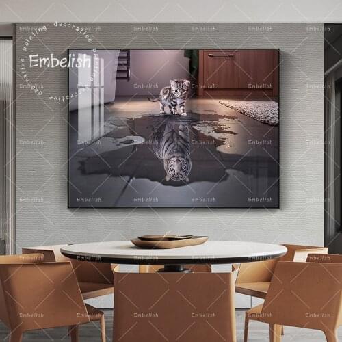 1 Pieces Cats And Tigers Animal Wall Art Pictures For Living Room Painting Modern Home Decor Canvas Artworks Wall Art Posters