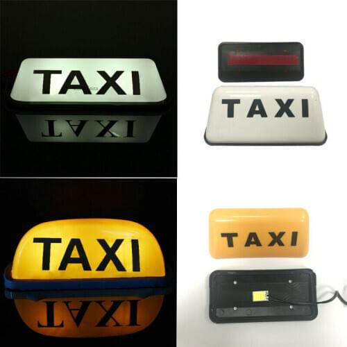 1Pcs LED Taxi Display Signal Indicator Lights 12V Waterproof LED Light Lamp Taxi Cab Roof Top Sign Topper Shell Sticky Roof Lamp