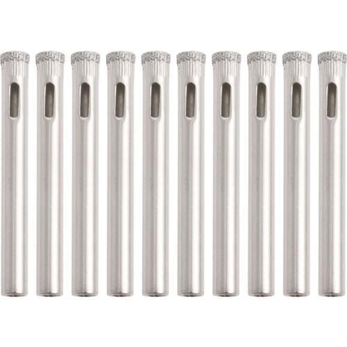 10Pcs 6mm Diamond Coated Core Drill Bits Hole Saw Glass Tile Ceramic Marble