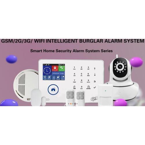 2.4 Inch GSM+WIFI Home Security Burglar Alarm System With IP Camera