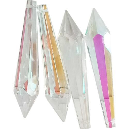 30pcs Chandelier Crystals 80mm icicles Crystal AB Ornaments Aurora Borealis Crystals Prism Suncatchers