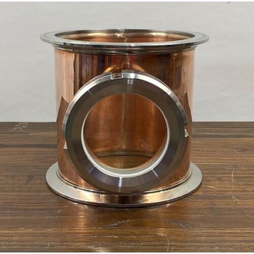 6" 154mm Flange OD 167mm Copper Tee for bubble plates . Part of distillation column . Moonshine Still, Distillation