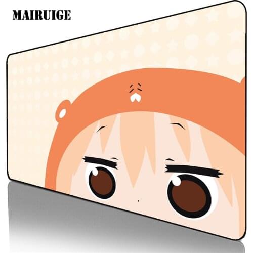 Orange Clothes Cute Girl Large Mouse Pad PC Laptop Keyboard Gamer Kawaii Anime Mousepad Desk Mat Gaming Room Accessories Carpet
